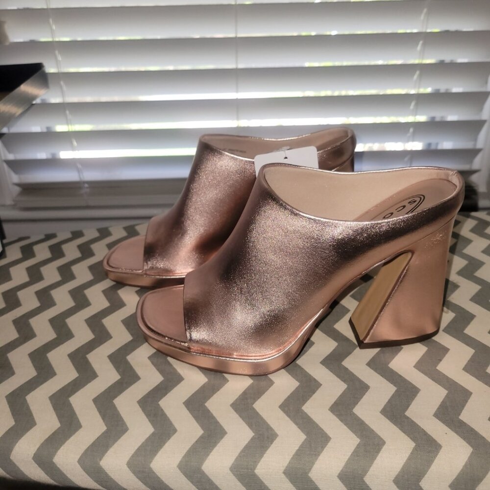 Rose Gold platform heels